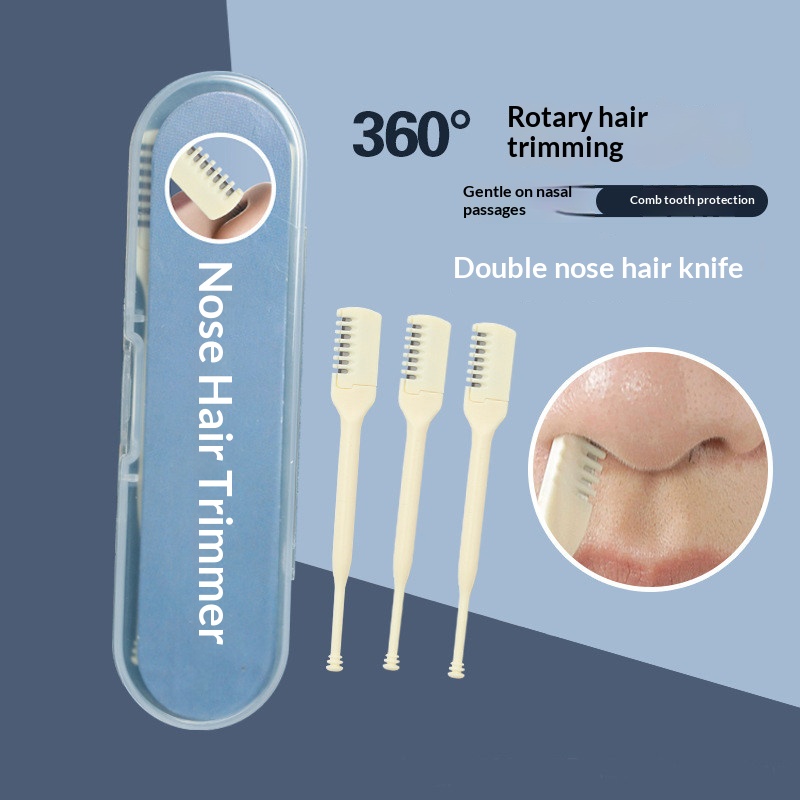Men'S Grooming Nose Hair Trimmer - Dual‑End Manual Nose Hair Trimmer 360°