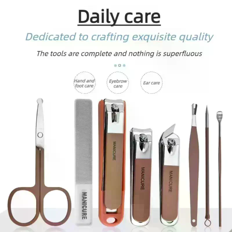 Mens Grooming Kit Case - Nail Care Kit Anti-Splatter Manicure Set