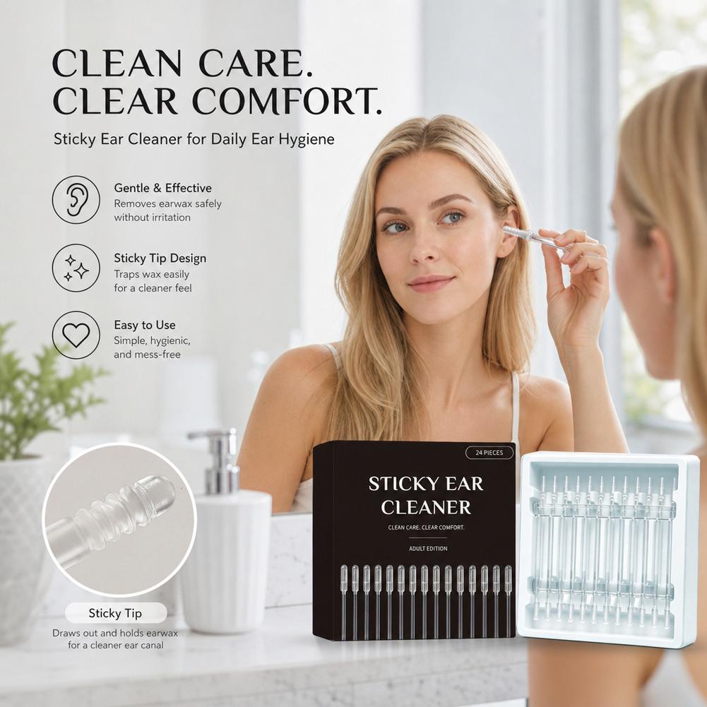 Ear Wax Remover - 24pcs Earwax Removal Sticks Soft Resin