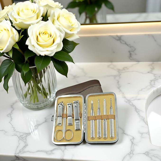 Manicure Set for Men and Women - đánh giá và giá Mens Grooming Kit Case