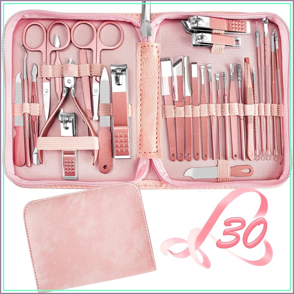 30-in-1 Professional Manicure  - đánh giá và giá Mens Grooming Kit Case