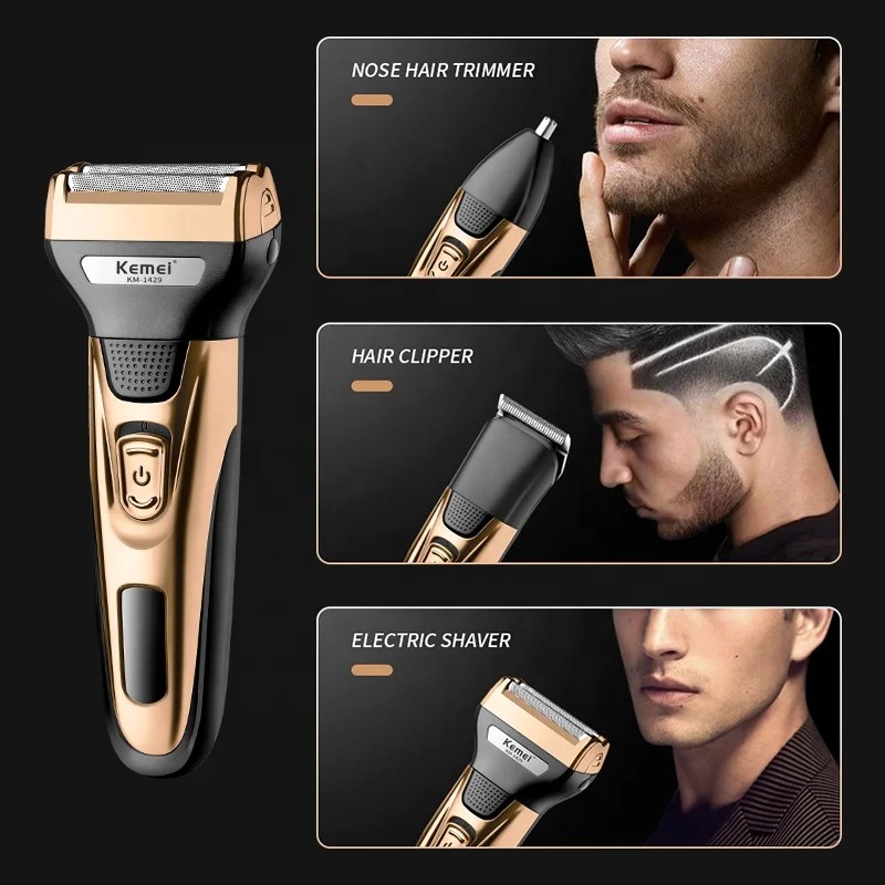 Kemei KM-1429 3 in 1 Electric  - đánh giá và giá Eyebrow Razor Trimmer