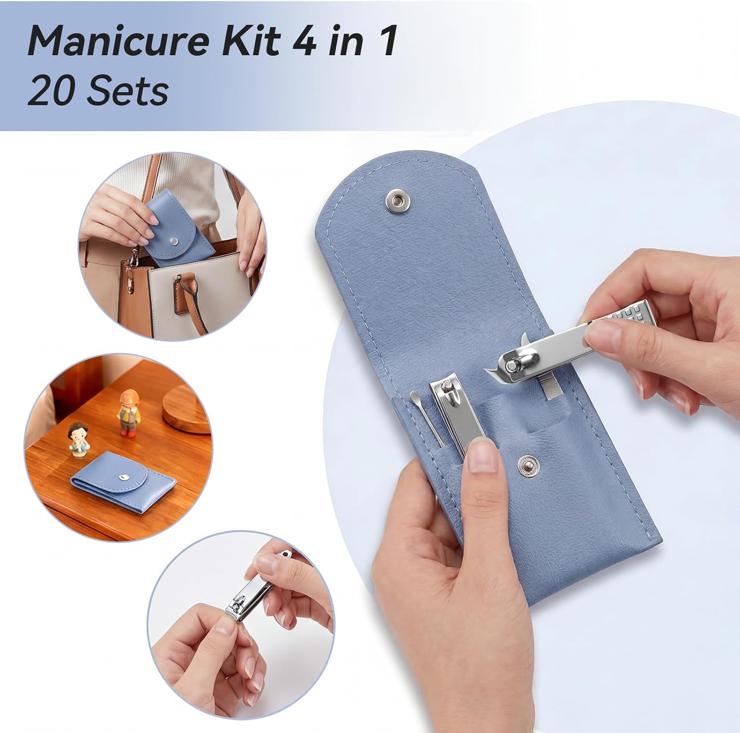 Travel Manicure Kit, 5 PCS/Set - đánh giá và giá Mens Grooming Kit Case