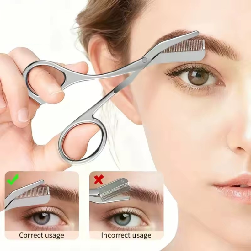 Safe Eyebrow Scissors with Com - đánh giá và giá Eyebrow Razor Trimmer