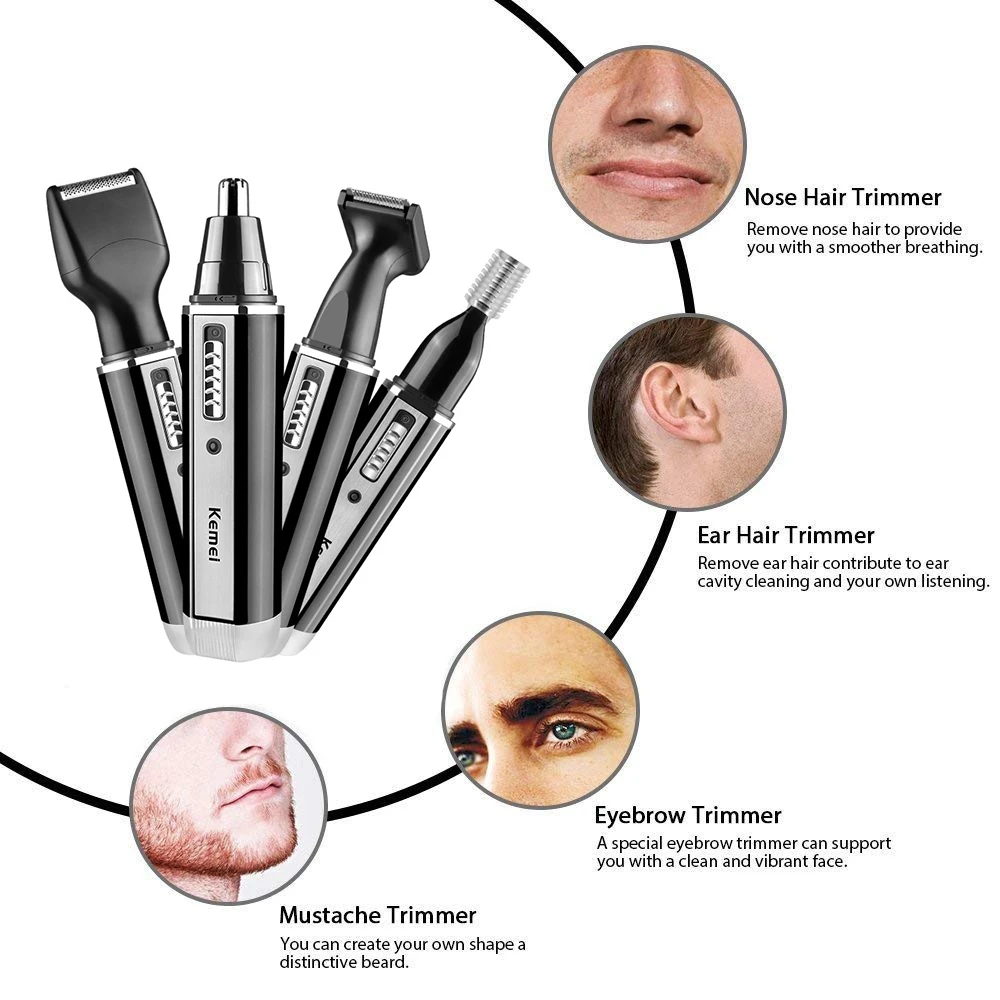 Kemei rechargeable electric al - đánh giá và giá Men'S Grooming Nose Hair Trimmer
