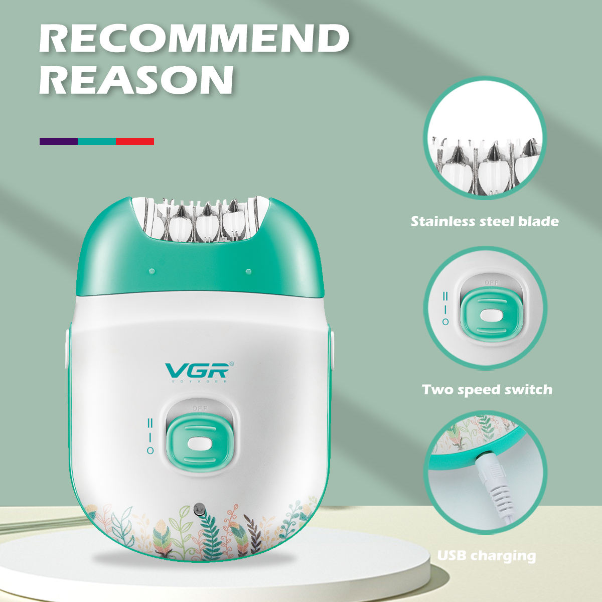 VGR 726 New Epilator Women Sha - đánh giá và giá Eyebrow Razor Trimmer