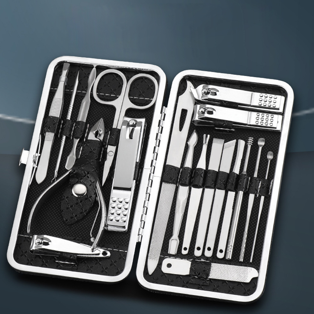 19Pcs Fingernail and Toenail C - đánh giá và giá Mens Grooming Kit Case