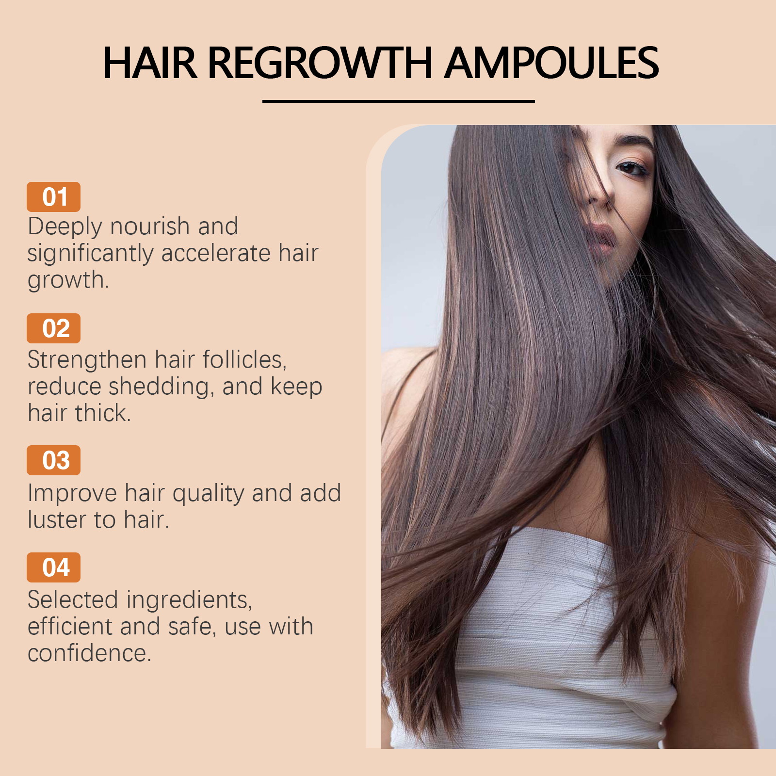 Hair Growth Ampoules Regrowth  - đánh giá và giá Ingrown Hair Serum