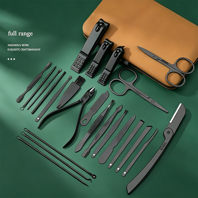 24Pcs Manicure Pedicure Set, B - đánh giá và giá Mens Grooming Kit Case