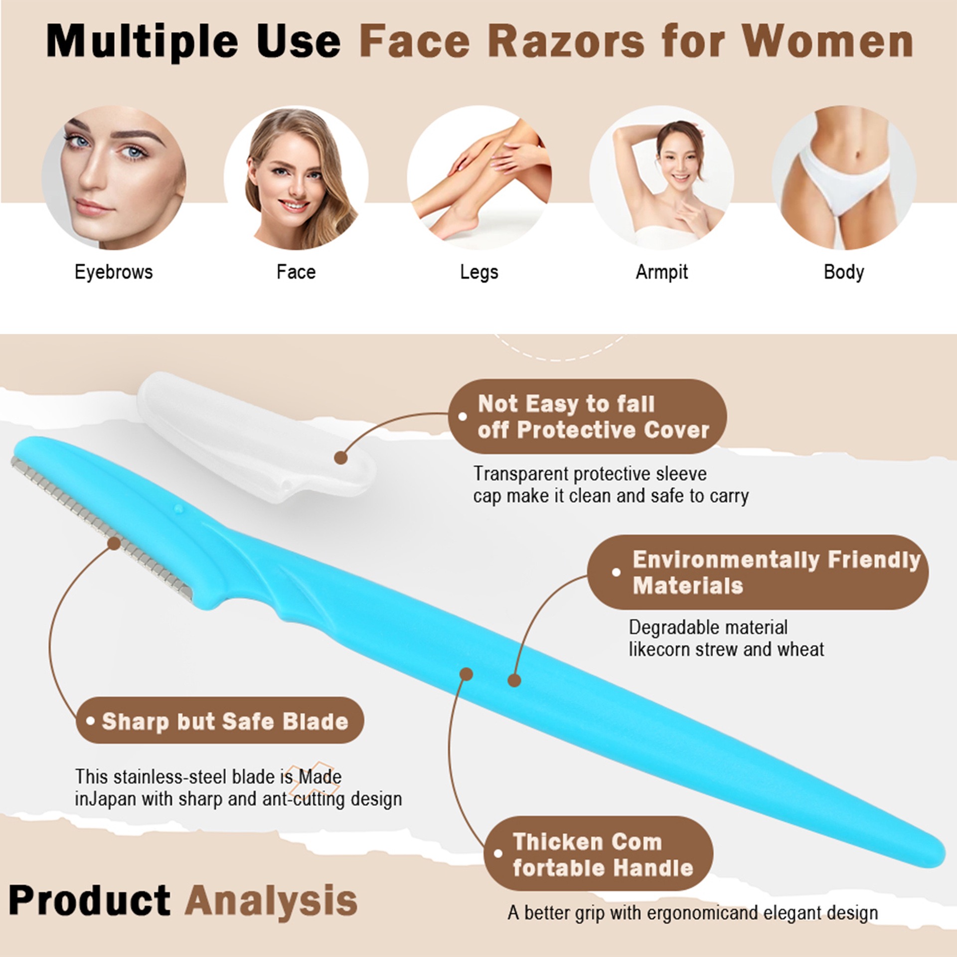5/10/30/40pcsbrow Razor and Fa - đánh giá và giá Eyebrow Razor Trimmer