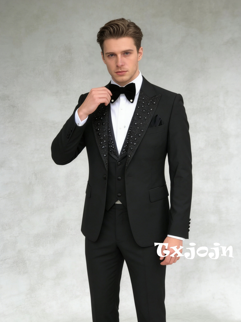 Men's Black Beaded Suit Set 3  - đánh giá và giá Mens Grooming Kit Luxury