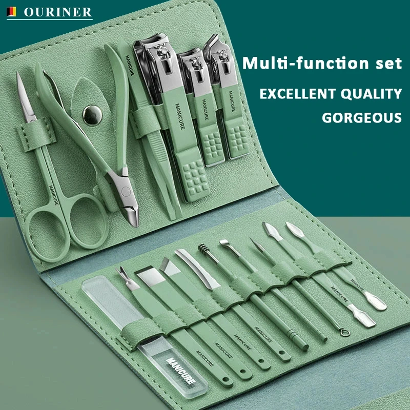 16 in 1 Professional Manicure  - đánh giá và giá Mens Grooming Kit Case