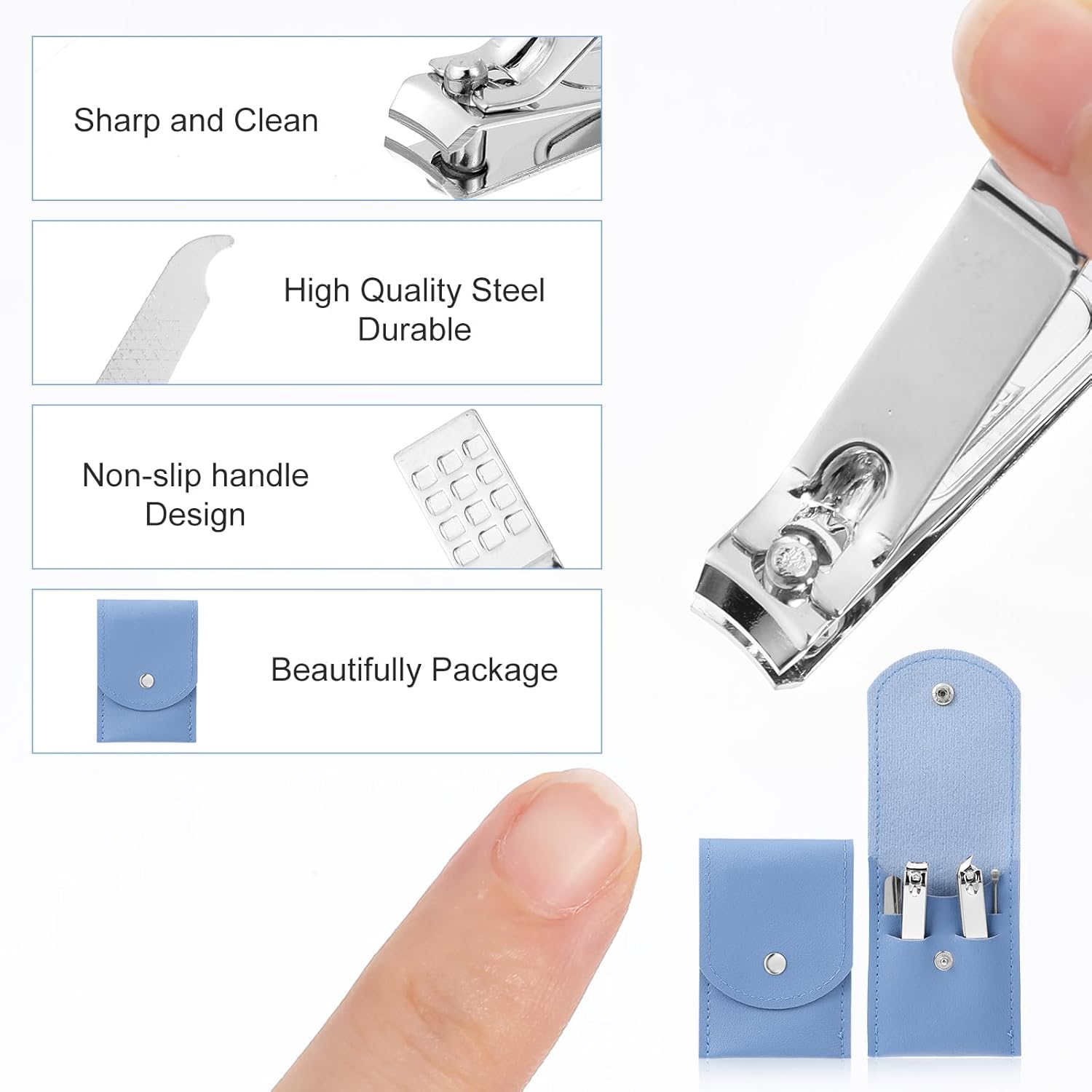 4 Pieces Nail Clipper Set, Sta - đánh giá và giá Mens Grooming Kit Case