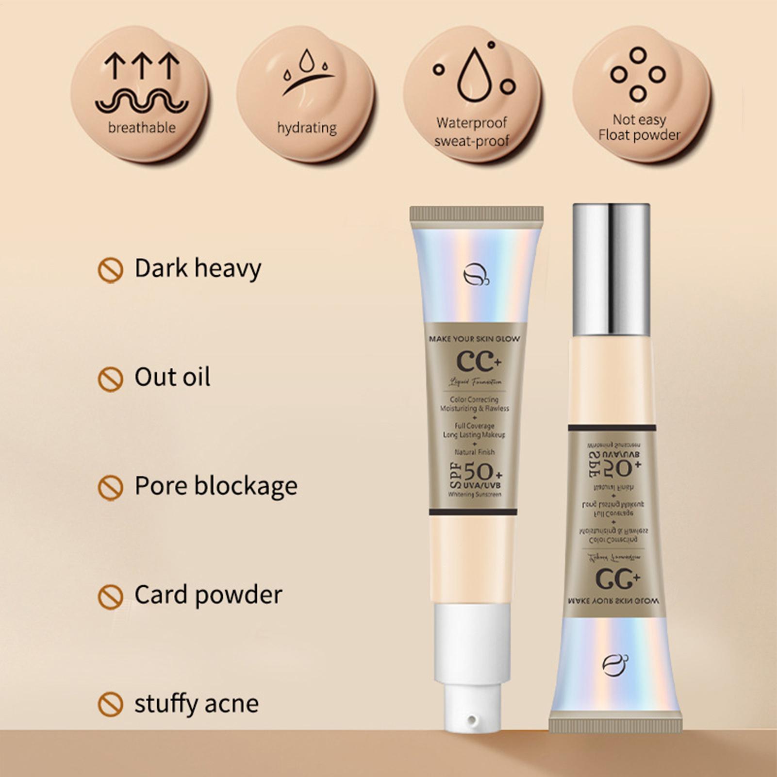 CC Cream Foundation SPF 50 Sun - đánh giá và giá Face Moisturizer Spf